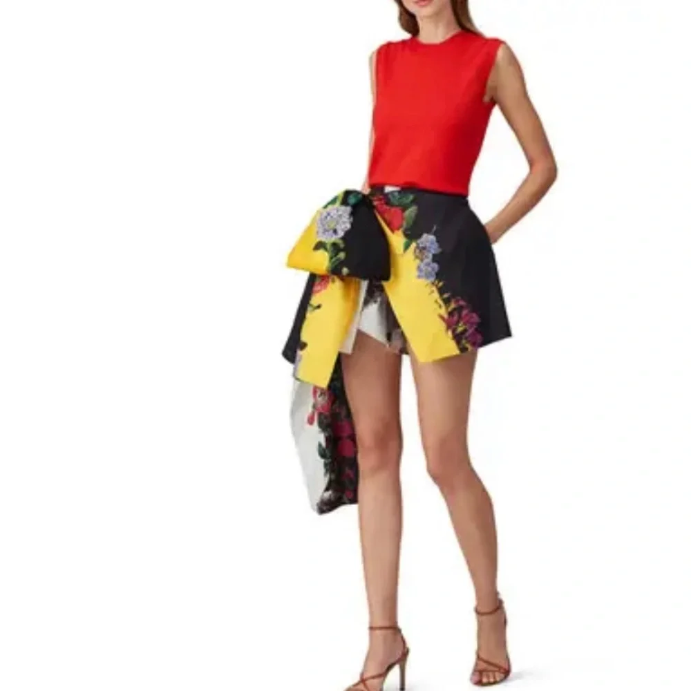 Oscar de la Renta Ivory Multi Skort Size 8 MSRP $1490 - Picture 1 of 12